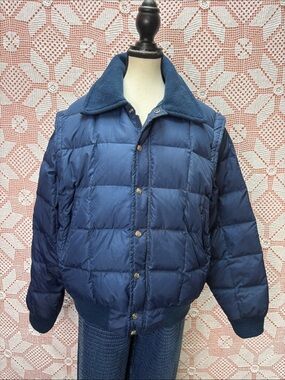 Vintage Down & Feather Puffer Jacket